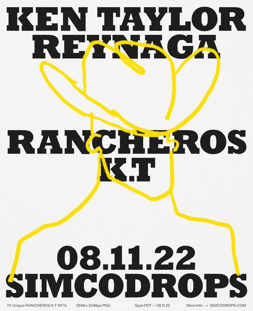 simcodrops's tweet image. The RANCHEROS are coming. 08.11.22. More info at simcodrops.com
