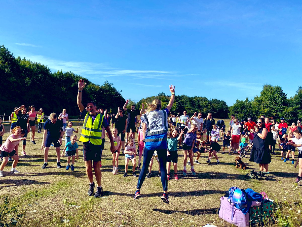 Yesterday 💯% of junior @parkrunUK @parkrunIE events logged at least one volunteer warm up leader! Here’s my mate Graham & I in action. Anyone else join in the fun? #loveparkrun ❤️