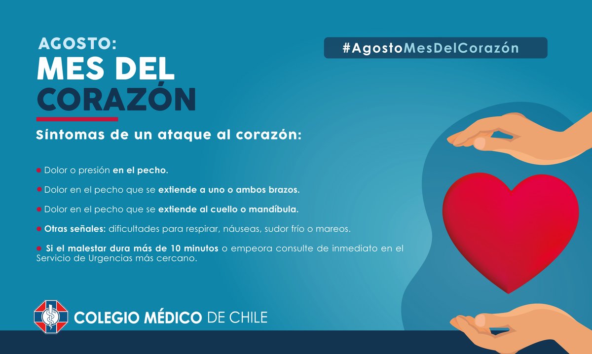 ¡Cuídate y Escucha tu Corazón!❤️🩺
En el #MesDelCorazón conocer las señales de un ataque cardíaco es fundamental para un actuar rápido y asistir a un servicio de urgencias.
Aquí te compartimos algunas señales👇🏻