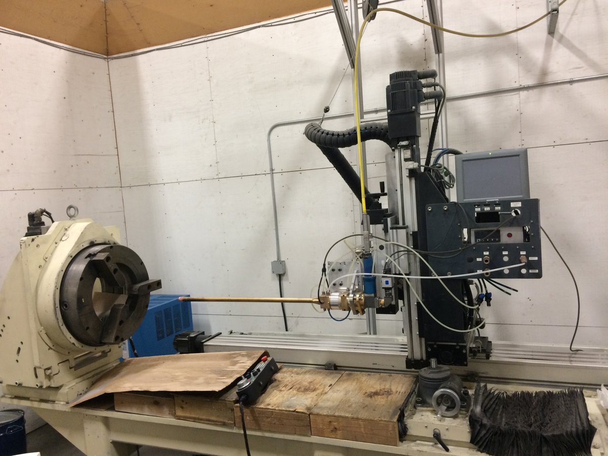 HeatAlberta's tweet photo. #ApolloClad 9-axis robot! Laser cladding refurbishment is a state of the art weld repair technology that uses a focused laser heat source to apply superior quality, high performance material coatings to high-performance metallic components. #YEG #YYC #YWG YVR https://t.co/hz1xLEDkq2