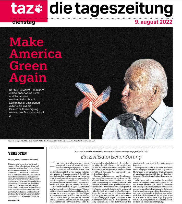 BoekJulia's tweet photo. #WindofChange in den USA? #taz über Joe Bidens milliardenschweres #Klima- und #Sozialpaket Mit Texten von @DoraHahn und @Sanne_Schwarz @tazgezwitscher https://t.co/xdyLeUsf2b