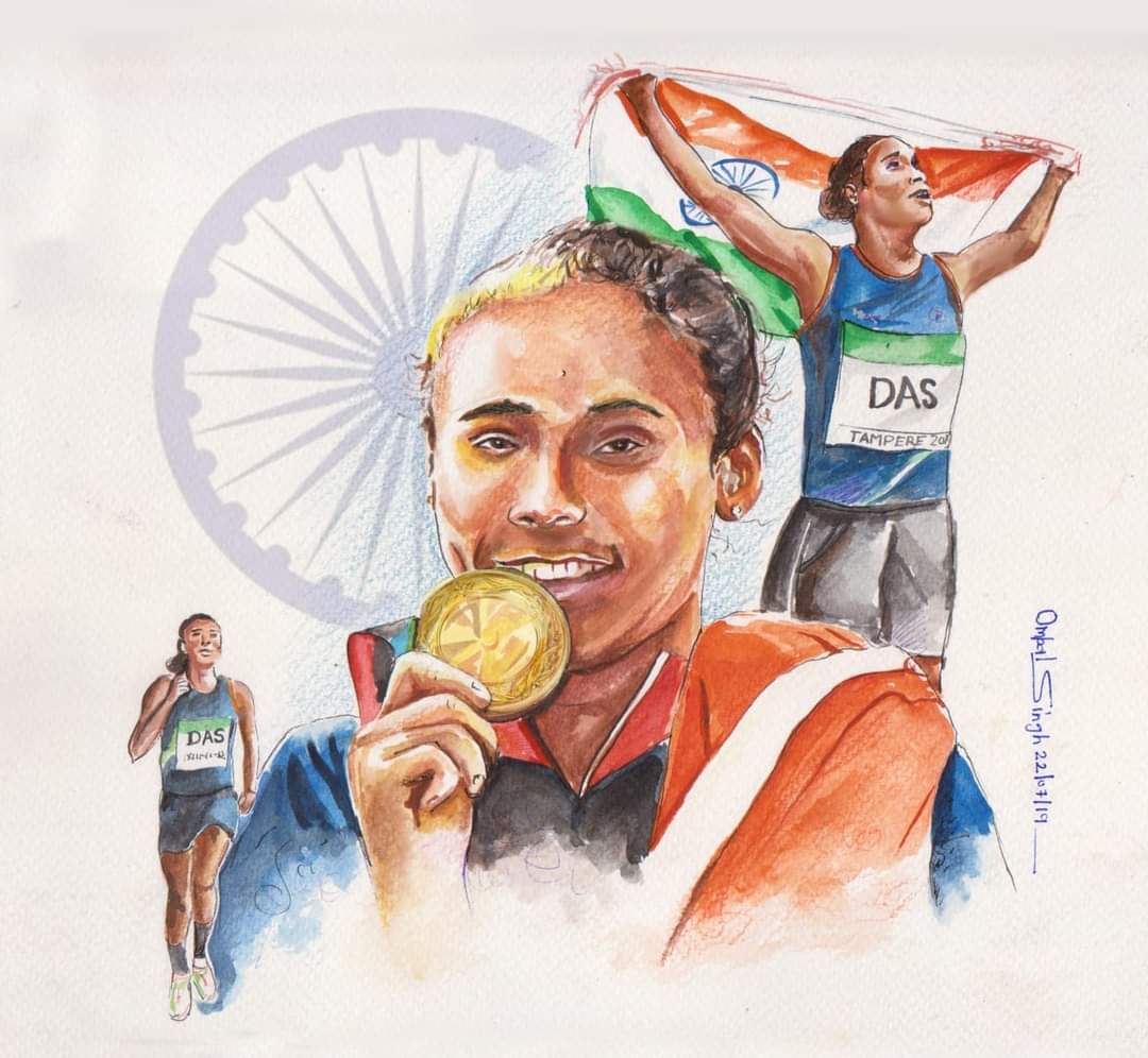 गोल्डन गर्ल 400 मीटर की दौड़ में मिल्खा सिंह का रिकॉर्ड तोड़ने पर‌ देश की आन बान। व शान बड़ी बहन #हिमा_दास जी को बहुत बहुत बधाई हो आपके उज्वल भविष्य की मंगलकामनाएं💐💐