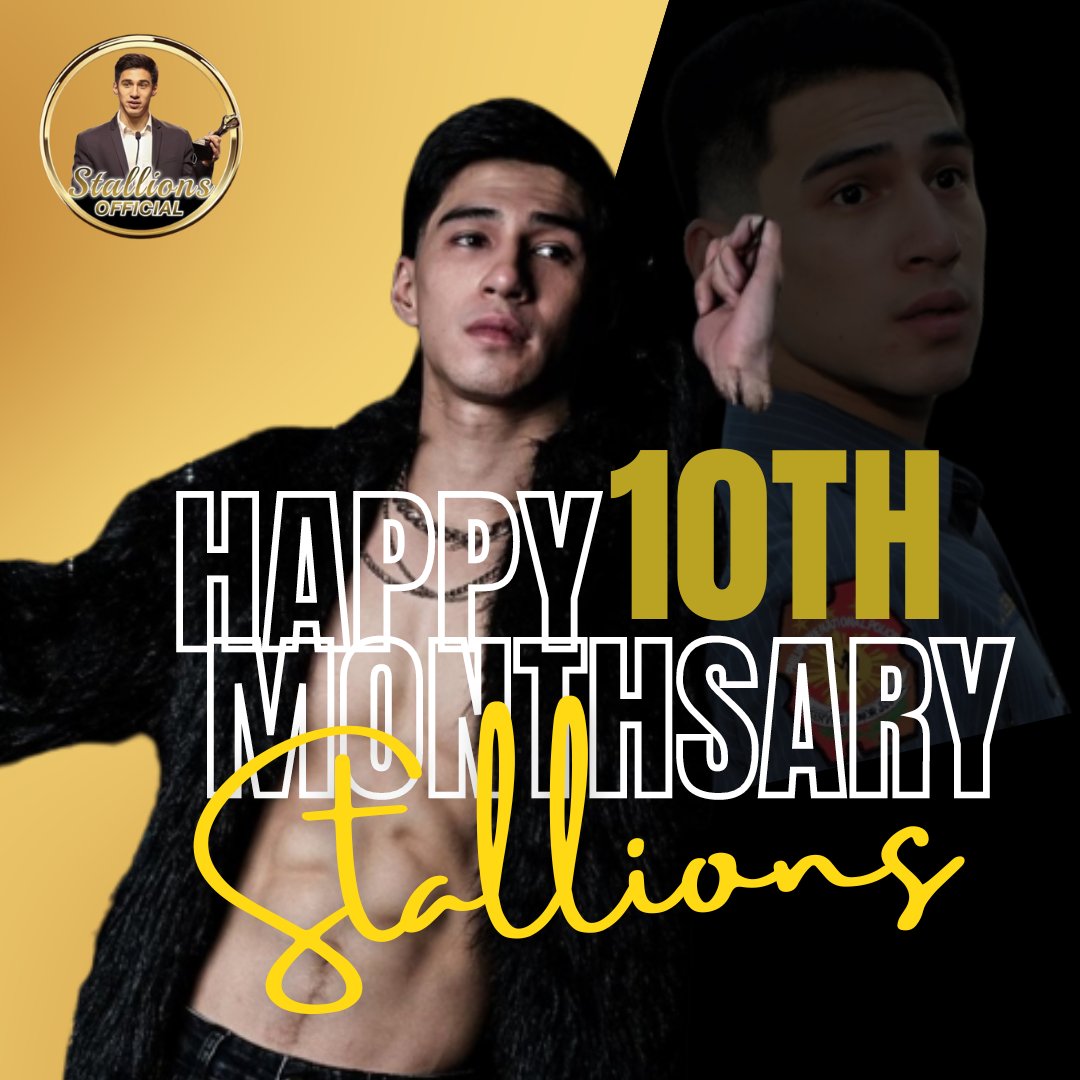 stallionstrend's tweet photo. Happy 10th Monthsary, Stallions. 🫶🏻

Don't forget to save drafts for our twitter party later. Love you all!

#AlbieCasino @abcasino09 https://t.co/jwzbWma3xu