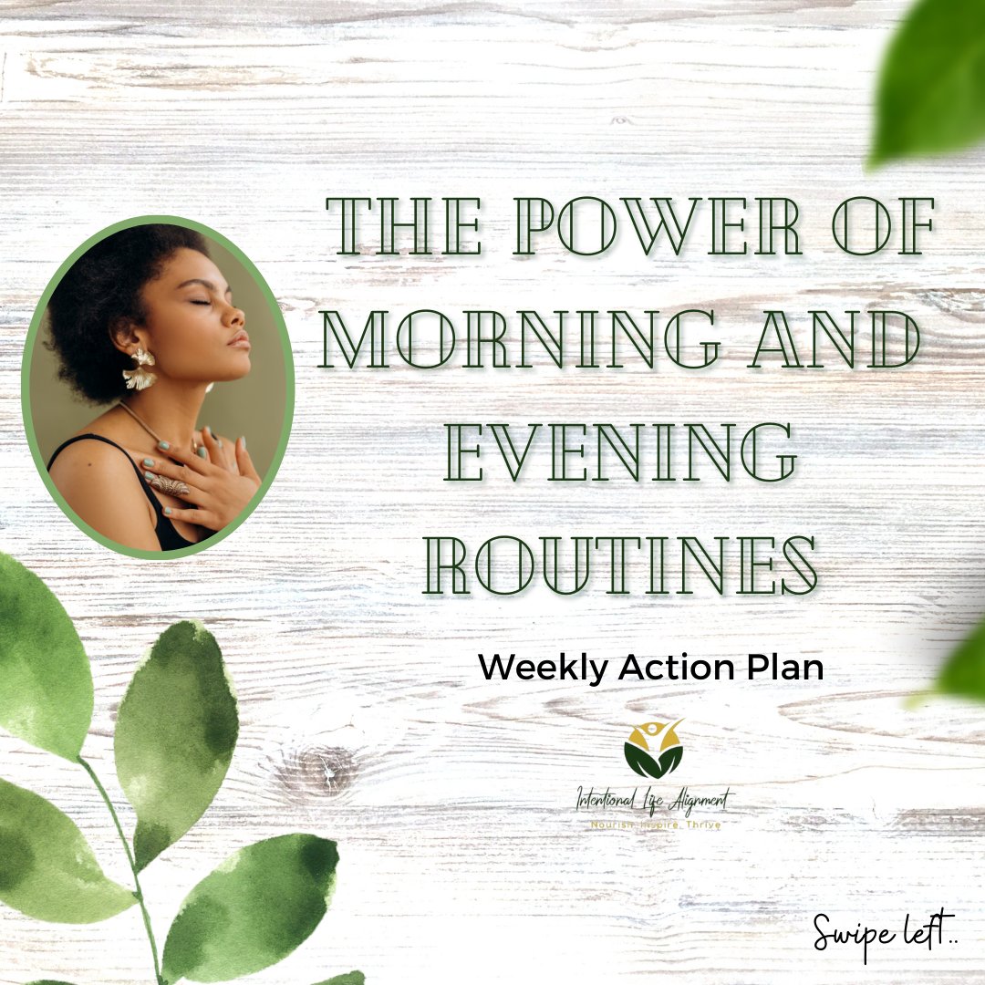 NenneyaWellness's tweet photo. Learn how to empower yourself with positive morning and evening routines, so you can take control of your health, regain energy and focus, and make time for the things that matter most to you. 🧘🏾‍♀️

#everymorningroutine #morningworkoutroutine #sundaymorningroutine https://t.co/4BWLFoxgtN