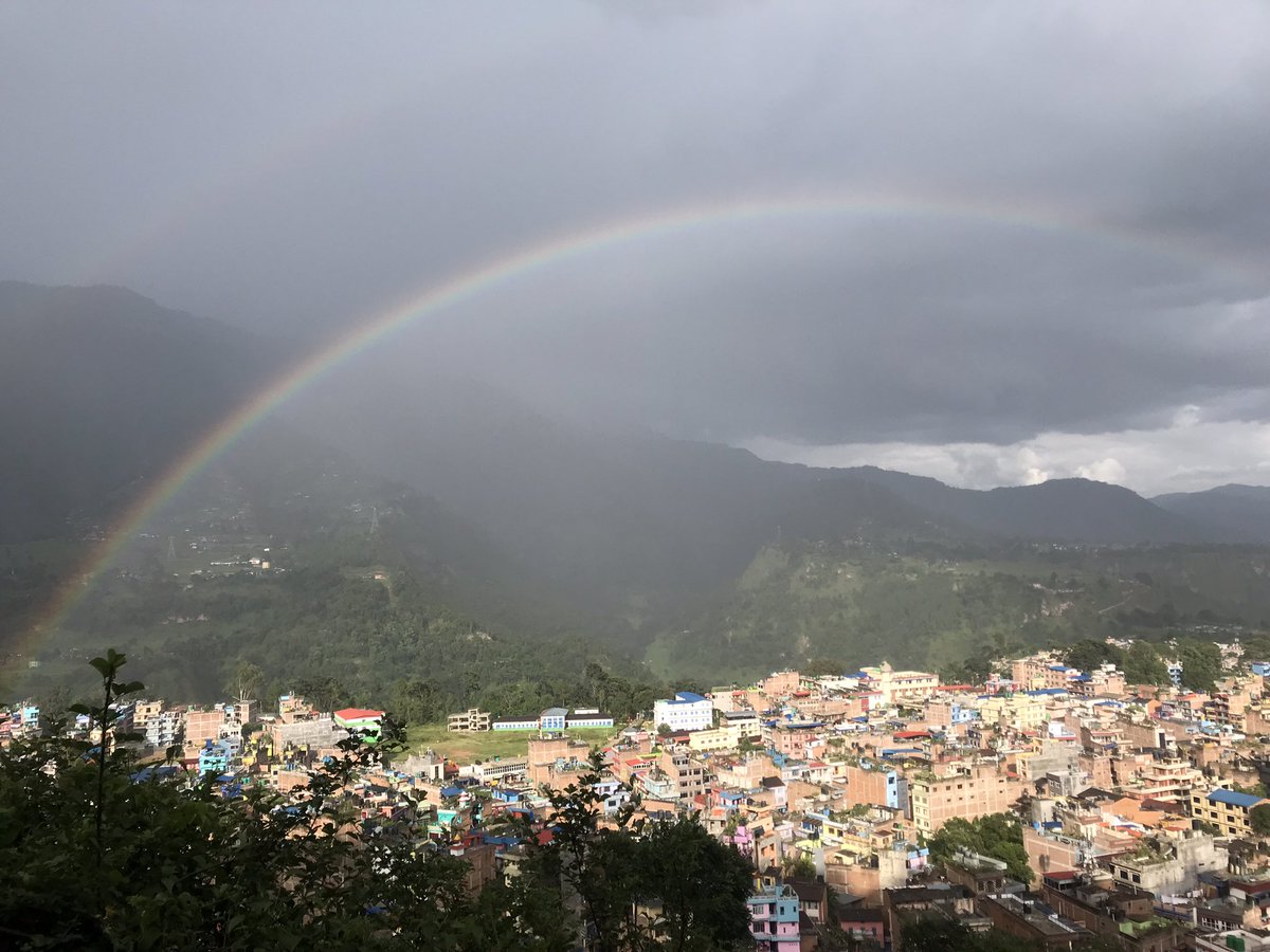 SUDIPRAJBHANDA1's tweet photo. Beautiful Baglung under rainbow!!! 
इन्द्रेणिको छायाँमा सुन्दर बागलुङ बजार!!! https://t.co/nYMXwzAMj5