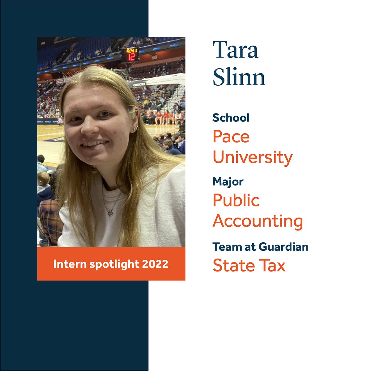 We asked our interns what they were hoping to accomplish during their time with Guardian. Tara shared "I'm hoping to gain the real-life experience of working in a corporate company. From communicating with coworkers, attending business meetings, and completing tax projects."