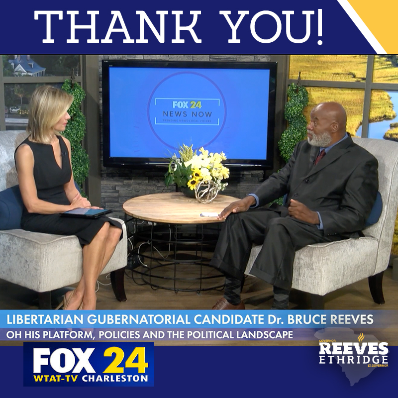 Reeves4SC's tweet photo. Thank you FOX 24 Charleston for taking the time to interview me.
#fox24 #charleston #charlestonsc #governor #SouthCarolina 
https://t.co/FF2w8AOKWK https://t.co/3xHo4Pqh8D
