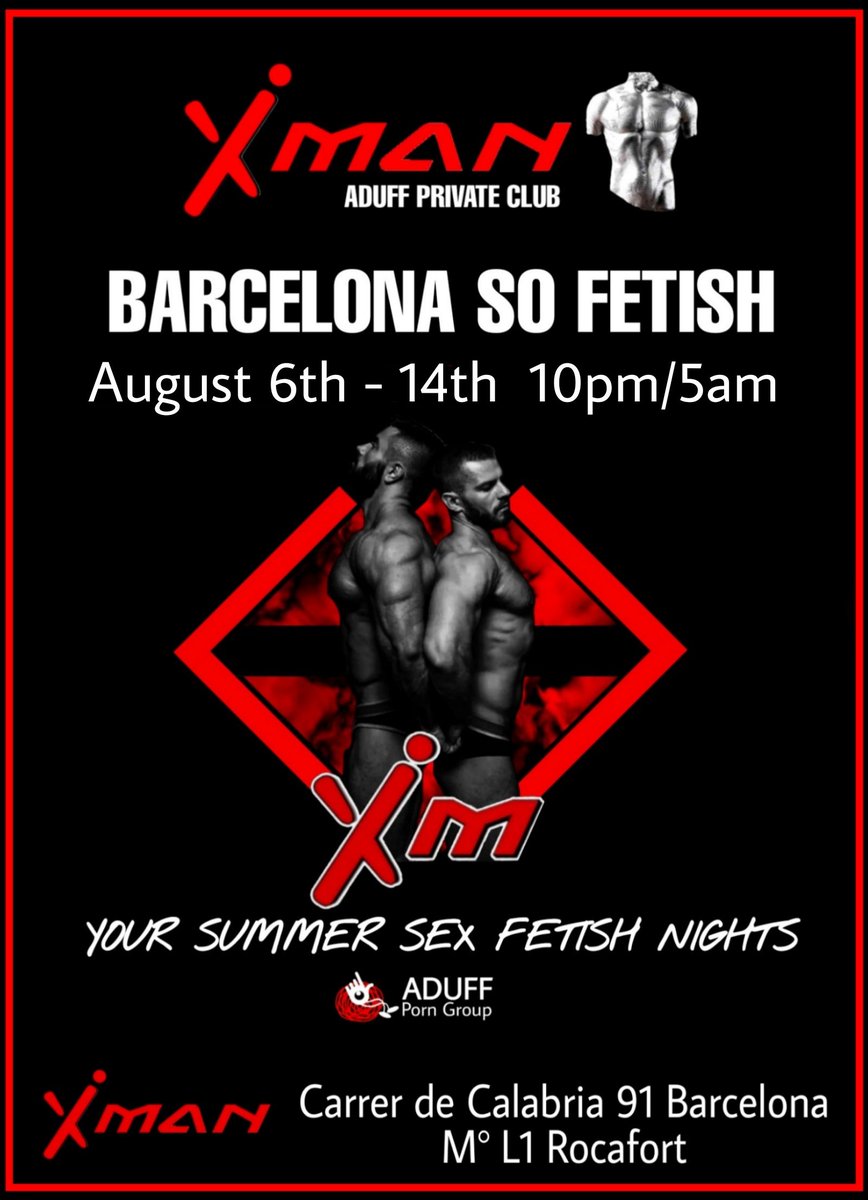 rawfuckklub's tweet photo. BARCELONA SO FETISH 06-14 de Augusto en @ClubXman
Hasta el 10 de Augusto XM FULL FETISH
@ADUFF_NET
@AgendaQ
@PinkTVFR
@GayBcnPorno
@j_temetu https://t.co/QESjL6PWBI