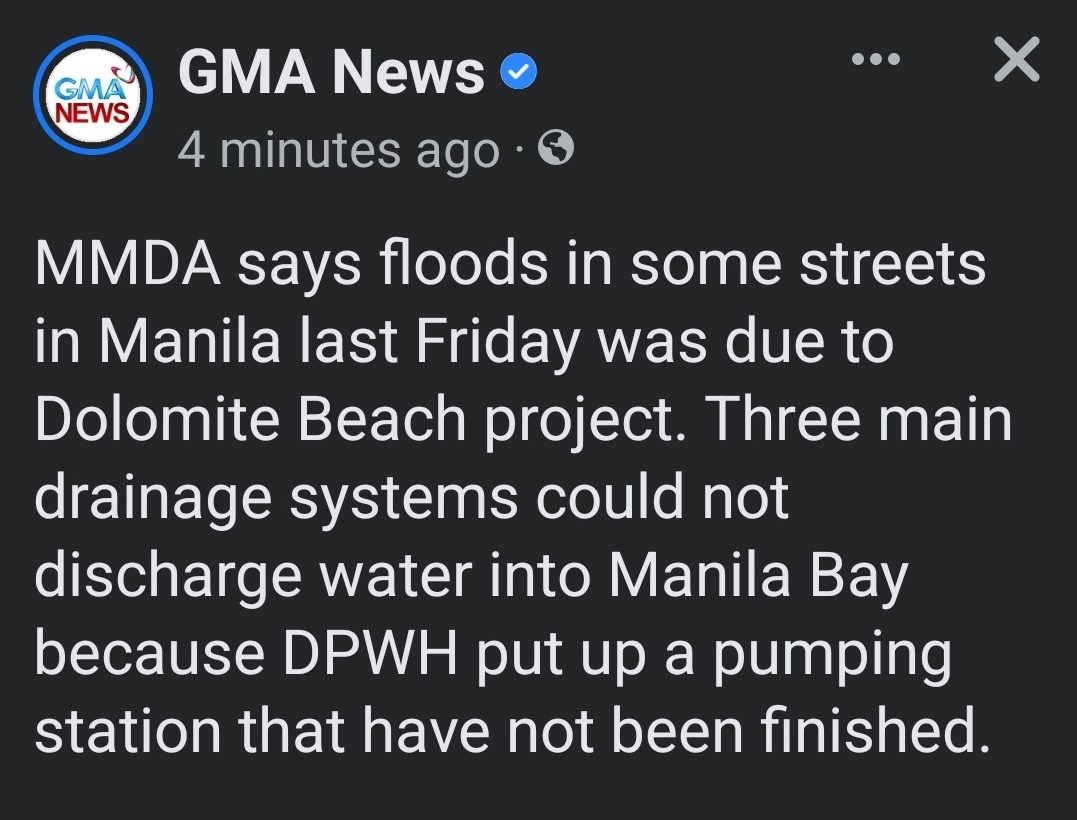 AlfredoGenom's tweet image. Ang sabi ni MMDA General Manager: "Bumaha po kasi may pumping station project na hindi pa natapos."

Ang sinabi ni @Joseph_Morong: "Sinabi ng MMDA na Dolomite Beach ang may kasalanan." 

Aba'y napakagaling naman ata mang-twist ang gago.