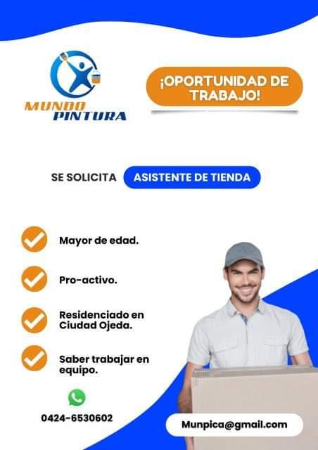 SoyEMPLEOOjeda's tweet photo. OFERTA DE EMPLEO✅️
Síguenos en instagram @SoyEMPLEOOjeda #ciudadojeda #lagunillas #tiajuana #empleo #Zulia #trabajo #yosoyciudadojeda https://t.co/9DXoPnpuMv