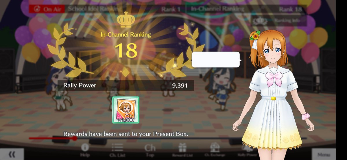 18th in channel...thank goodness my megaphones were sufficient enough to be significant. I swear I'll save year worth of them. Till next Honk bday. 

Foleo, thank you for the hard carry ><