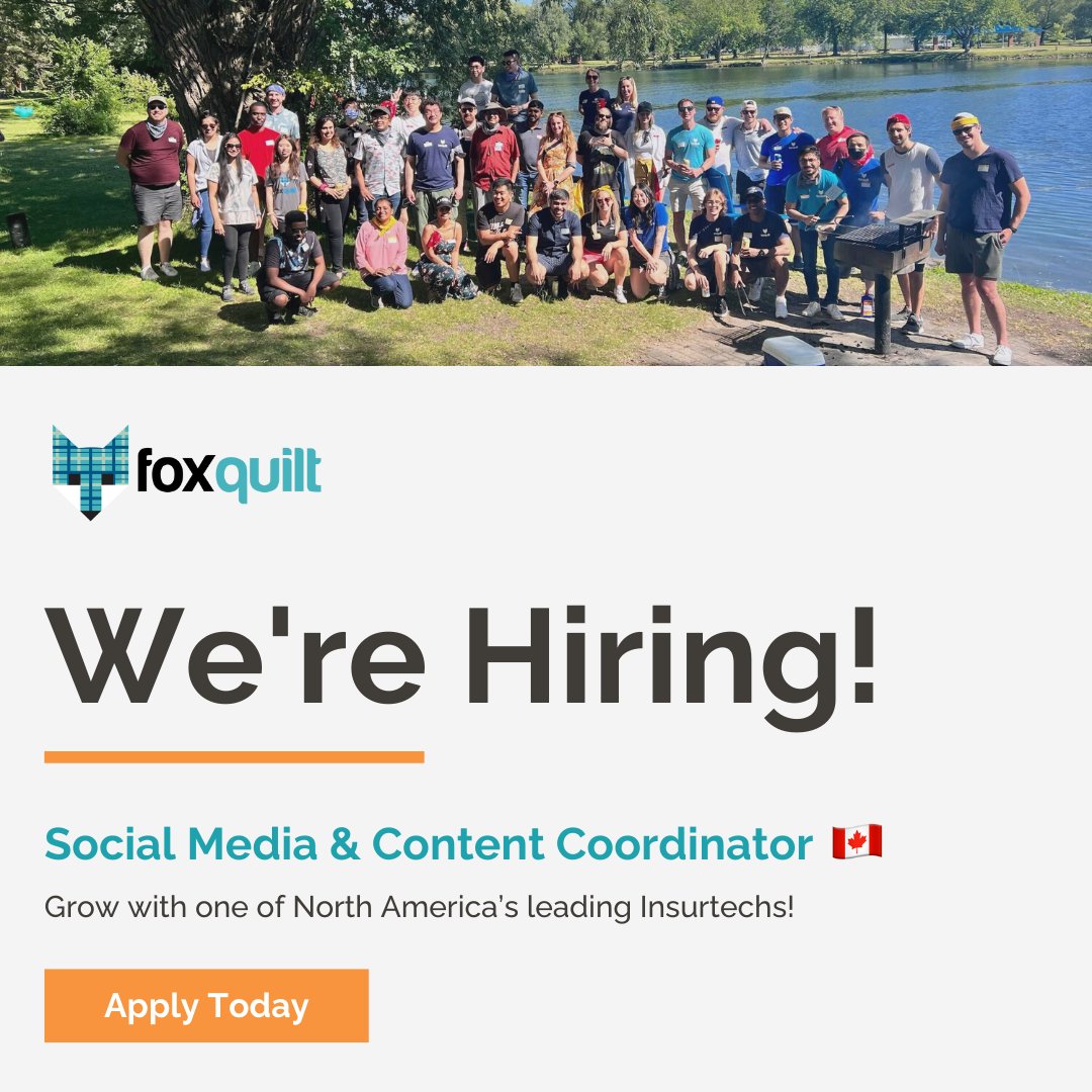 #FOXQUILT #HIRINGALERT 🚨

We're #hiring a Social Media &amp; Content Coordinator! (GTA 🇨🇦)  hubs.la/Q01jsj7X0

#gtajobs #torontojobs