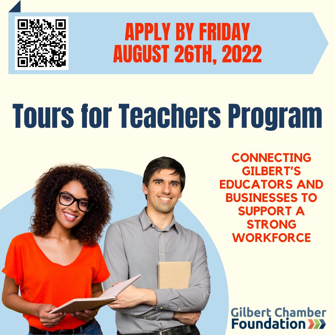 2 weeks left to submit your application! Deadline to apply is August 26th, 2022. Scan the QR code or click here for the program application: gilbertaz.wufoo.com/forms/z1p9qru8…