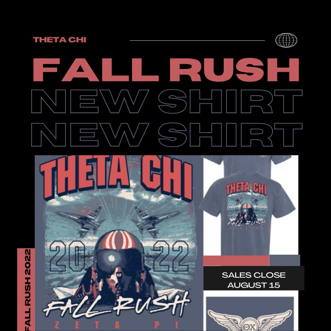 Fall 2022 Rush Shirts are now available!
Come collect your wings and get ready for takeoff✈️
Rep the best. Rep ΘΧ

$24.50 each
Sales end August 15

tcodufallrush.itemorder.com/shop/product/2…