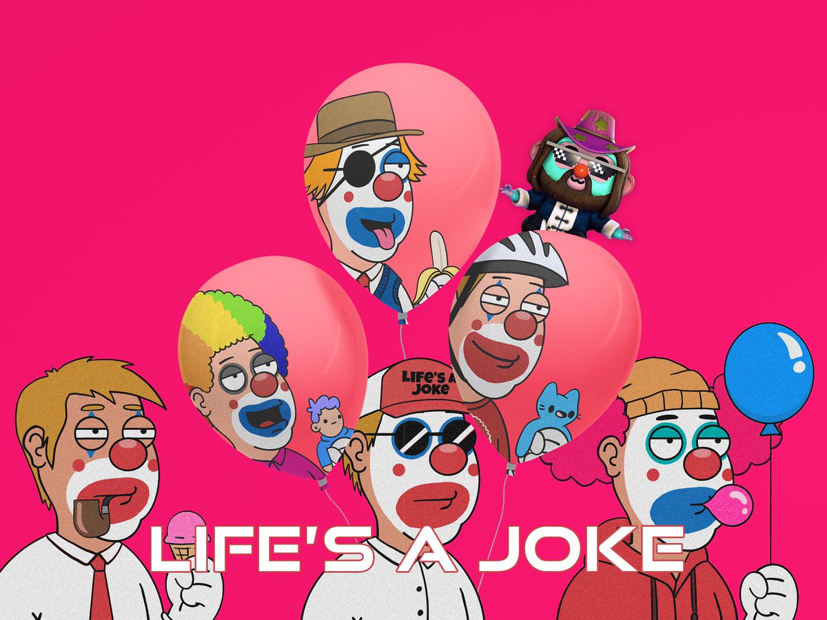 YoungSou5's tweet photo. 🎈🎈🎈
Life’s a Joke.
@LifesAJoke_NFT 
GAMPA &amp; My Collection 🤡🤡
@GampaAj @doodles @coolcatsnft 
@zoofrenzNFT @BakshiAzeem @shroomed247 @what3verman @QuadQuirk @LOUDMOUTH_ETH 
@Subkarma_io @B4NGZ3N 
Do you love ballon?🤡🤡
#LifesAJoke #LifesAJokeNFT #zoofrenz #meetbits https://t.co/dhEcUzqNcv