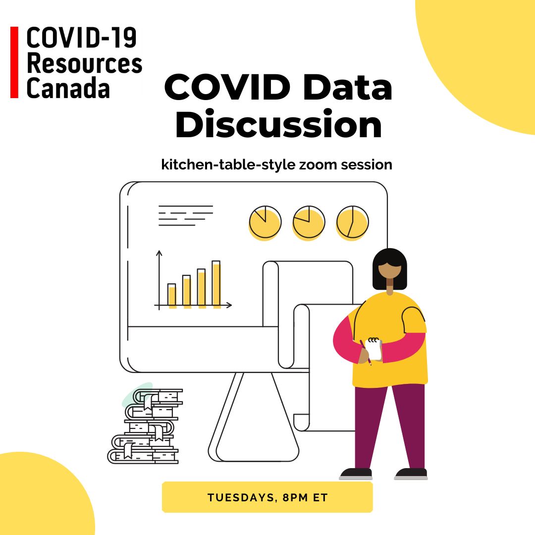 🔔 Our weekly COVID Data Discussion is back! Join @MoriartyLab and the rest of our team for an informal discussion of the latest trends in COVID epidemiology across Canada. ⏰ Tuesday, August 9, at 8 pm ET 🔗eventbrite.ca/e/393474361407