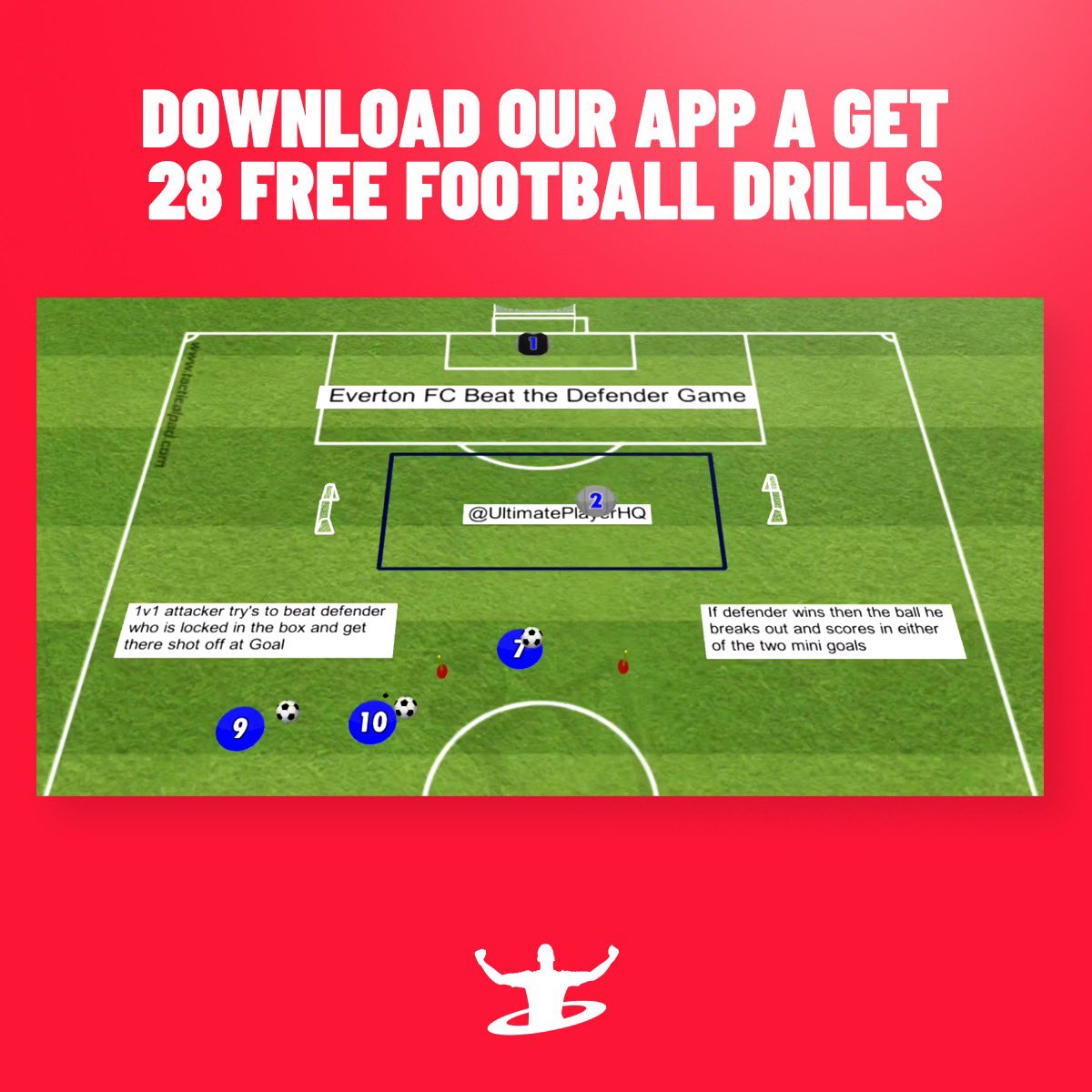 UPHQ Starter Package.📱 •28 free football drills inside app •Age category sessions -Over 1000+ HD training activities Download now: apps.apple.com/gb/app/ultimat…