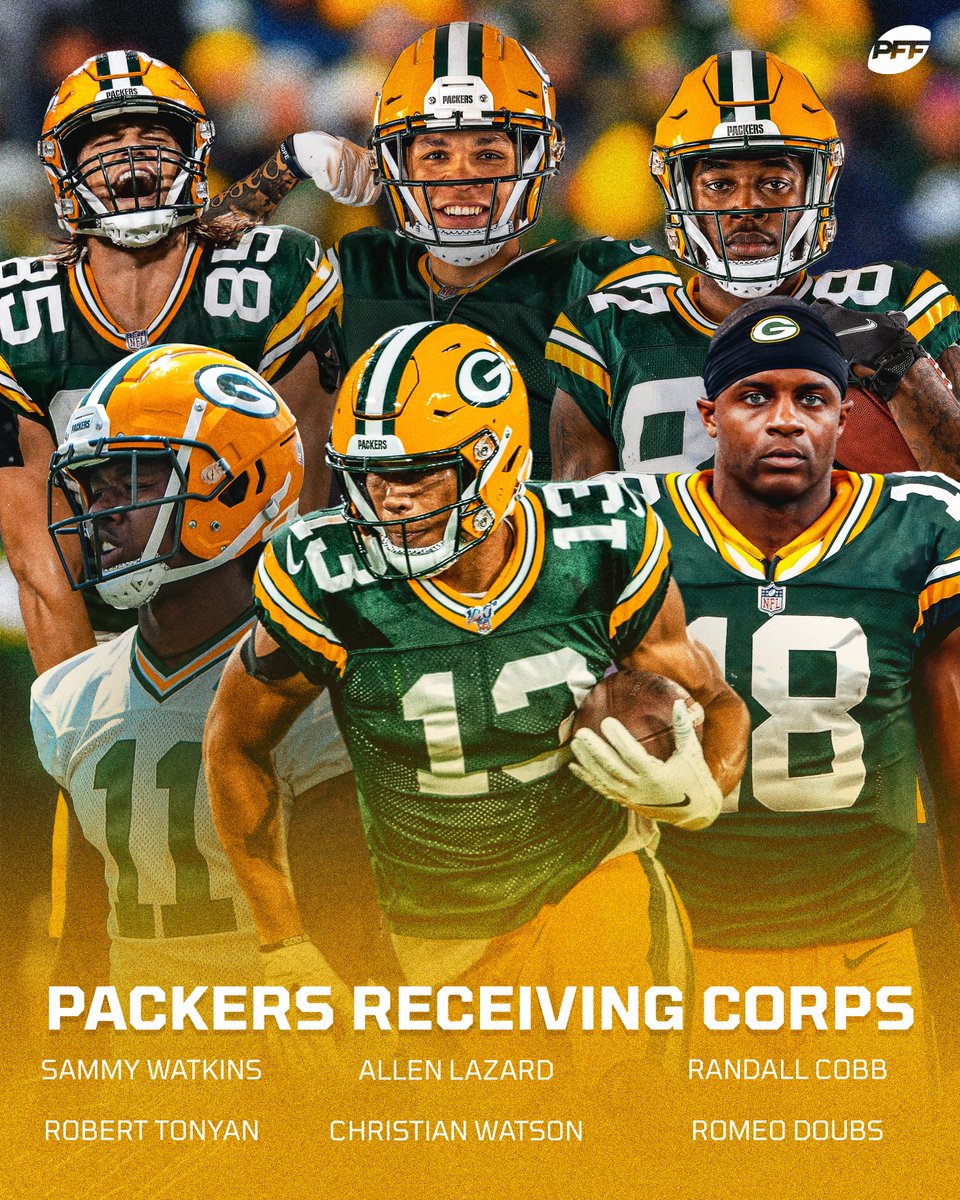 PFF_Fantasy's tweet photo. Aaron Rodgers has weapons 🧀 https://t.co/S1x9BMdQrE