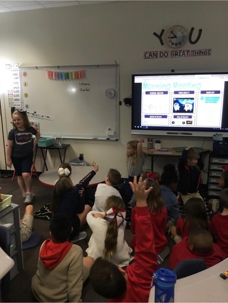 GriffinsNDUE's tweet photo. Mrs. Carney’s class has been spotted sharing some of their expectations for the year during Morning Meeting! Students use their voice to create a classroom mission statement that students and teacher live by as they embark on their learning together! #LEADlikeaGriffin https://t.co/6uW8K1PgQf