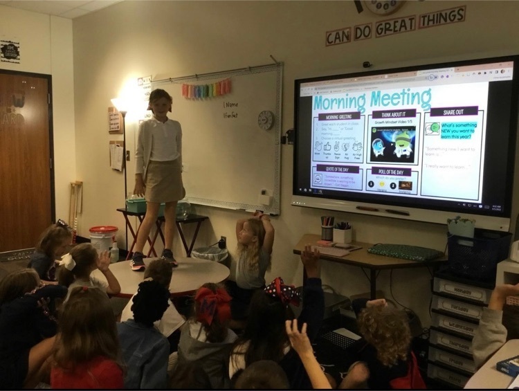 GriffinsNDUE's tweet photo. Mrs. Carney’s class has been spotted sharing some of their expectations for the year during Morning Meeting! Students use their voice to create a classroom mission statement that students and teacher live by as they embark on their learning together! #LEADlikeaGriffin https://t.co/6uW8K1PgQf
