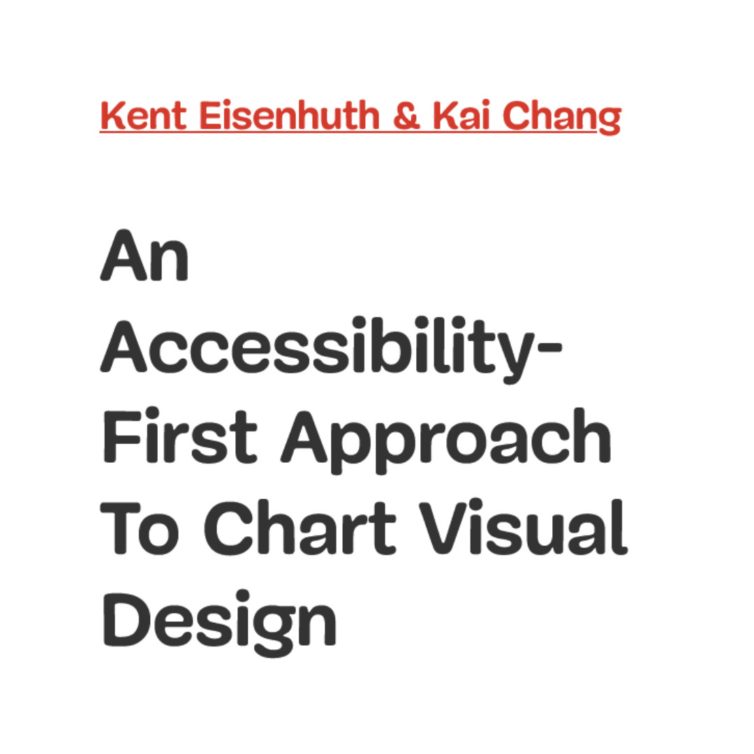 🔴 An Accessibility-First Approach To Chart Visual Design
by @KentTheHuth & @syntagmatic  at @smashingmag 
#accesibility #charts #accesibleCharts #datavis #dataviz 

smashingmagazine.com/2022/07/access…