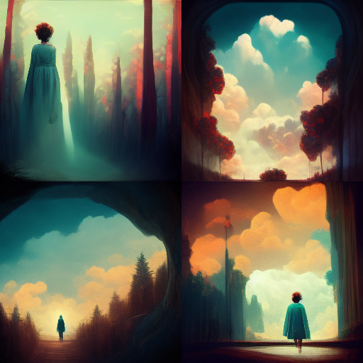 AugmentedDreams's tweet photo. Scrolling through the endless stream of #AiArt from various #aiartists using #midjourney and other projects such as #stablediffusion just doesn't get old.

You never know what you're gonna get! (That was the prompt for these sets of images btw😏) https://t.co/rsG9eBpzw5