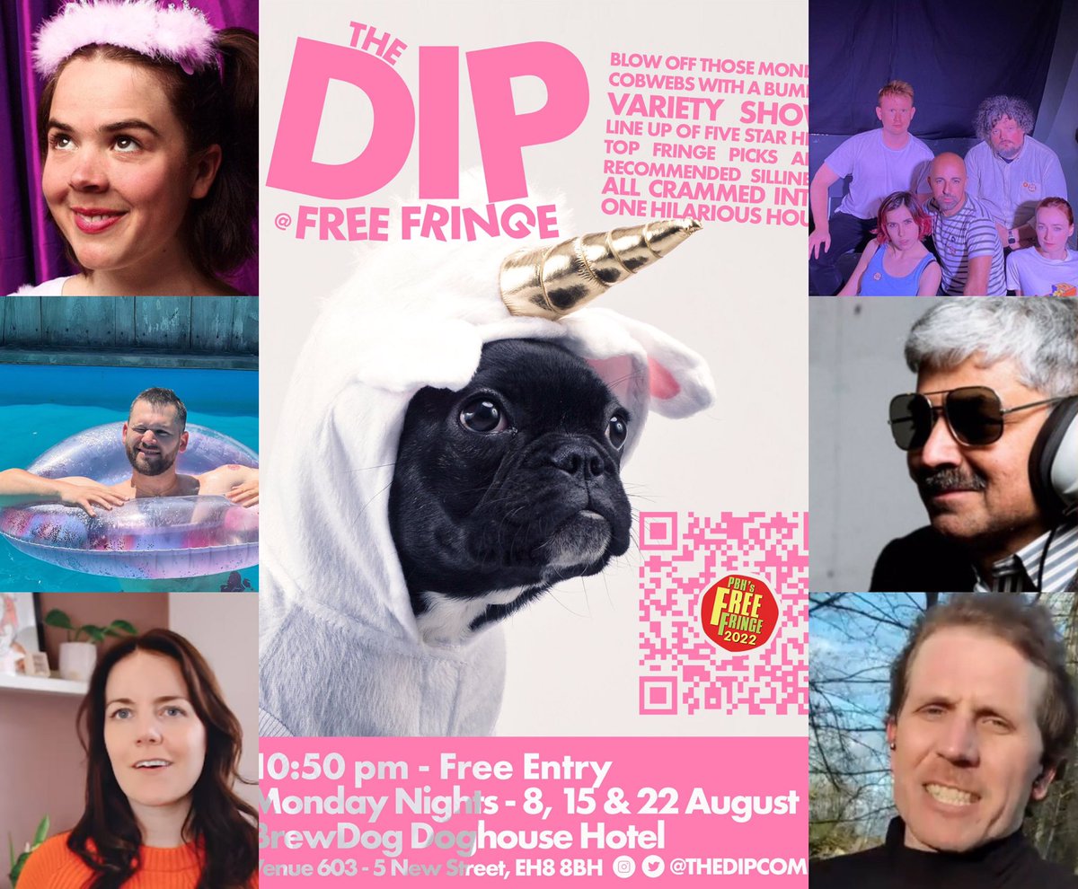 BIG MONDAY NIGHT LINE UP ANNOUNCEMENT!!!

<a href="/annamariess/">Anna Marie</a>
@silcox_mark
@jakewcornell
@hollyhallcomedian
@duncanbrother1
<a href="/filmclubimprov/">filmclubimprov</a>
<a href="/ChreastBrand/">Chris East</a>

What a line up for our first show at @brewdogdoghouseedin and @thefreefringe

The Dip
10:50pm Monday 8 August
Brewdog Doghouse Hotel