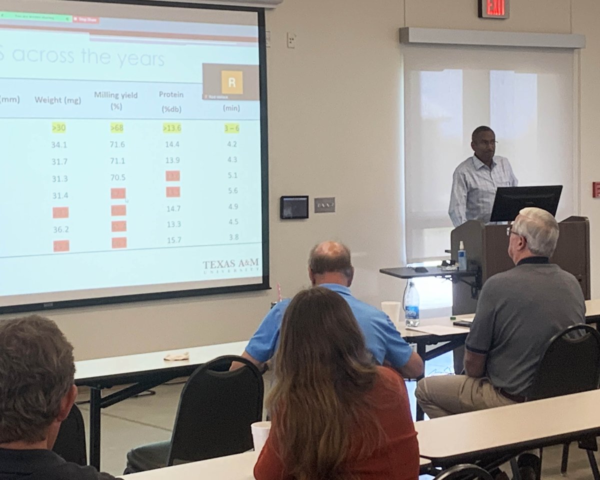 Last week, we held our annual Small Grains Workers meeting at the Scotts Miracle Gro Turfgrass Research Facility. 

Participants discussed topics including wheat and small grains production, the newest varieties and updates on latest insect pests affecting wheat crops.