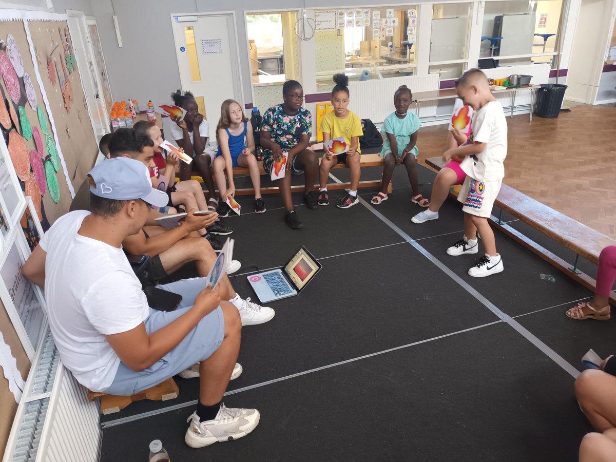 StAlbansSchool1's tweet photo. ๐ ๐ St.Alban's Summer Club having fun this morning creating their own raps @jukebox_collect #jukeboxcollective @foodandfunwales #sacps https://t.co/Q779LFuDSh