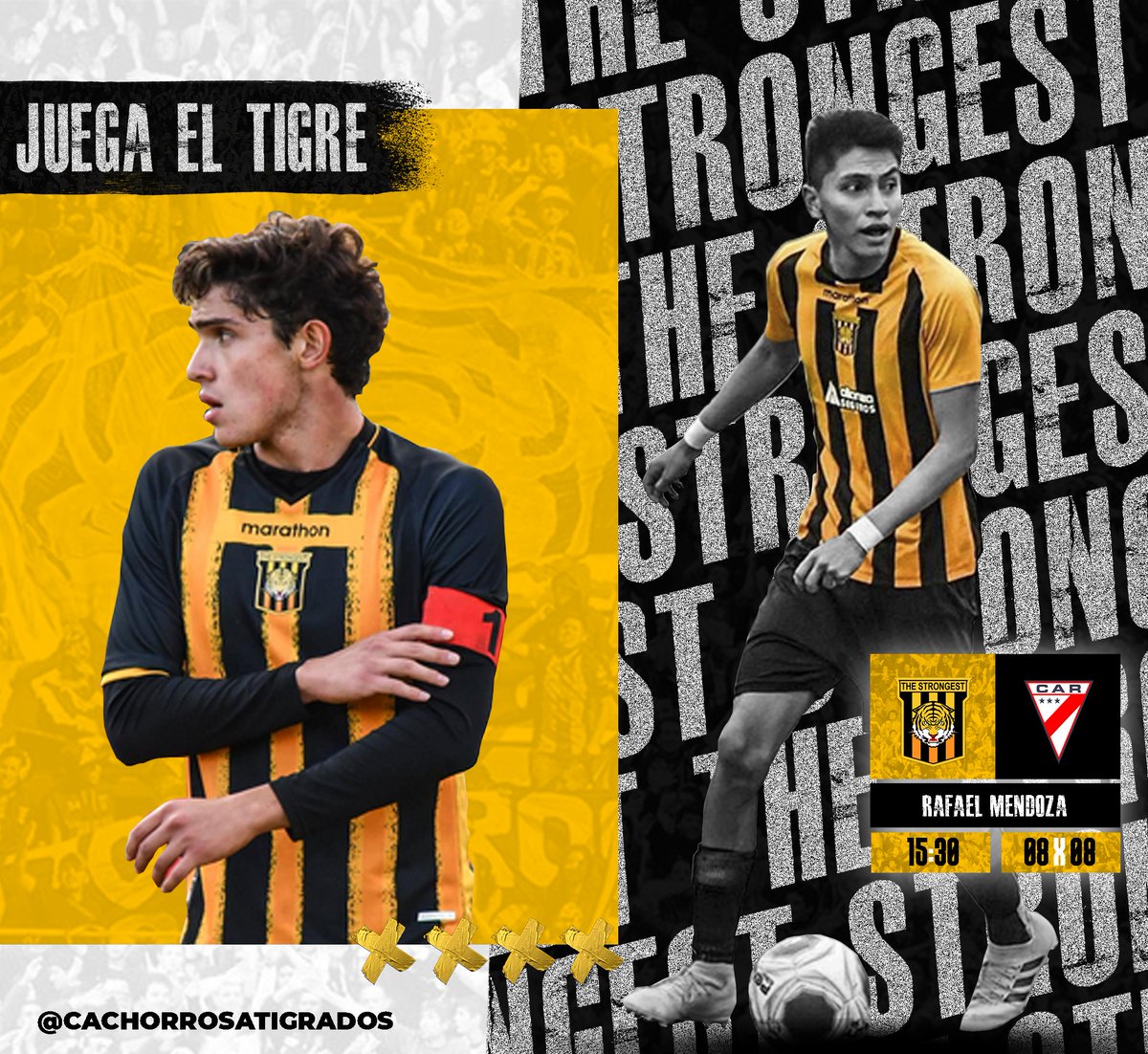 CAtigrados's tweet photo. ¡HOY JUEGA EL TIGRE!
Este lunes nuestros Cachorros afrontarán una nueva fecha del torneo de reservas!

🏟️: Rafael Mendoza Castellón 
📅: Lunes 08 de agosto 
🕒: 15:30 PM
🆚: Always Ready

#CachorrosAtigrados
#VamosTigre
⚽🇧🇴🐯⚽ https://t.co/Qjfu4Yu1vK