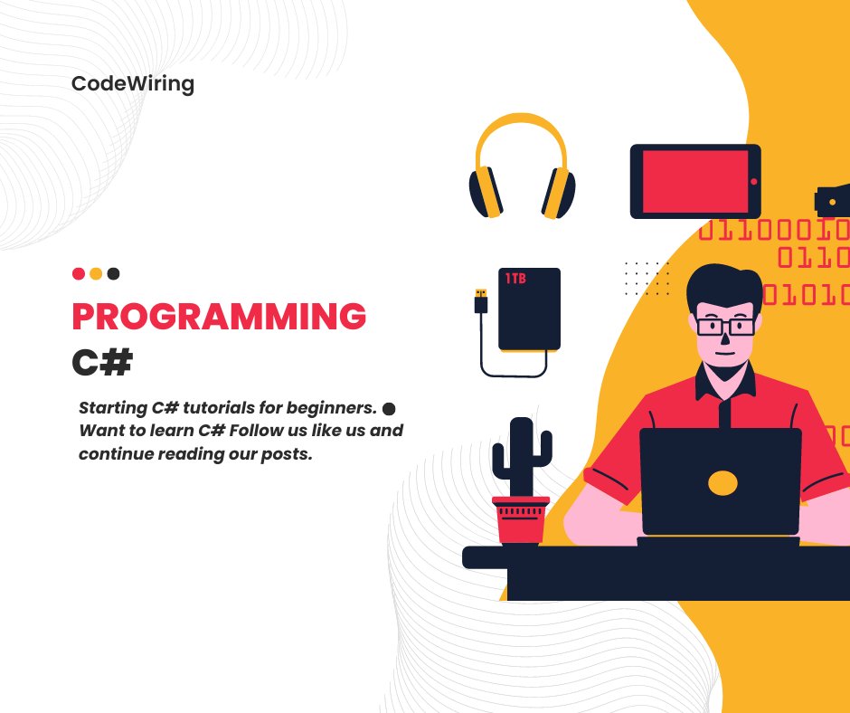 CodeWiring's tweet image. These Algorithms are so difficult?
Want to learn a language from scratch?
No problem! We have a solution ⚡️
Starting C# posts for beginners...
To learn C# Follow us to Stay Tuned. 
.
.
.
#csharp #codewiring #programming #algorithms
