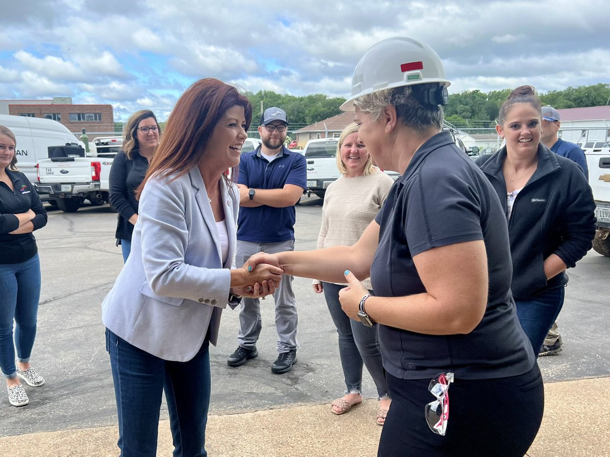 RebeccaforReal's tweet photo. Stopped in La Crosse to energize conservatives to get out the vote! Let’s win tomorrow so we can retire Tony Evers in November! #TakeBackWI https://t.co/BFEVl5pycO