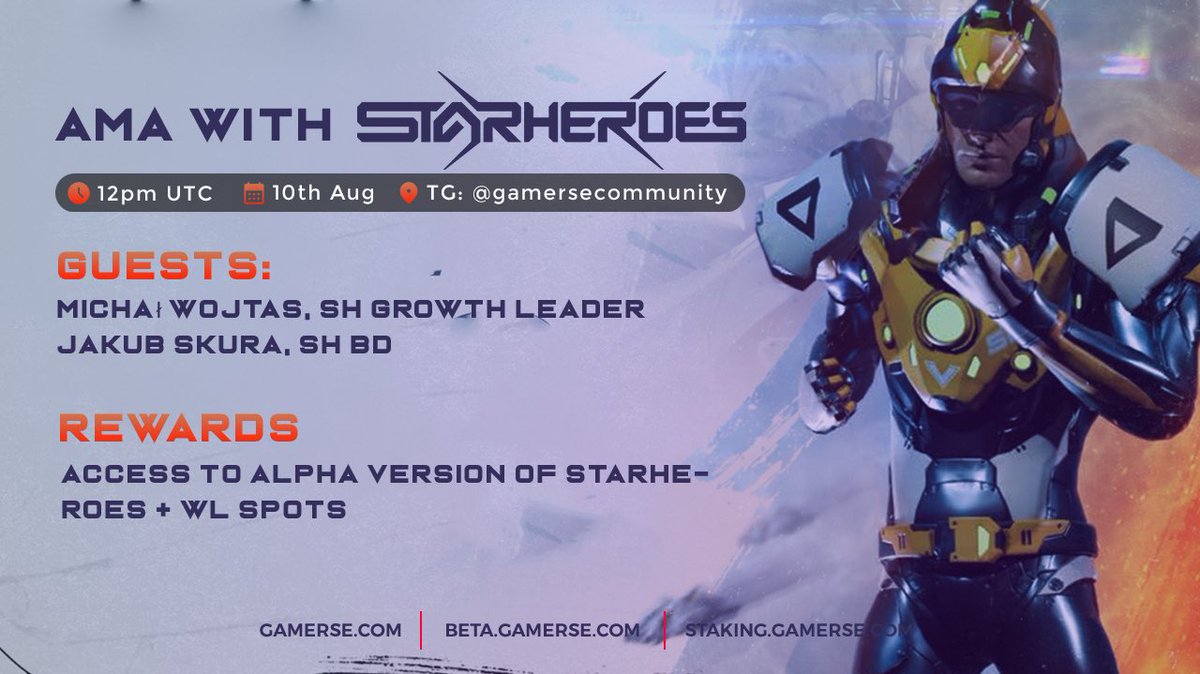 Gamersenft's tweet photo. Join our AMA with @starheroes_game 💫

Hot on the heels of their groundbreaking backing from Microsoft, join us to gain exclusive insights into StarHeroes🚀 

➡️ Wed 10th Aug, 12PM UTC at 
https://t.co/5JdBHdp4i6

Comment your questions below for a chance to win BIG🔥

#Giveaway https://t.co/js9aI6ssUz