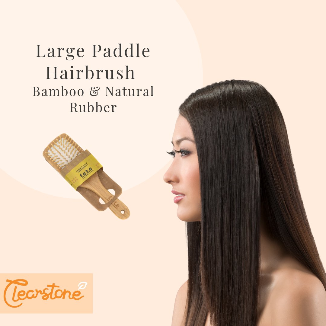 This paddle brush is not only good for your hair, but also for the environment!

It's vegan, 100% biodegradable, home compostable and also good for our friends in the animal kingdom - everyone wins 🙌

Purchase yours today at clearstone.co.uk 🌱
