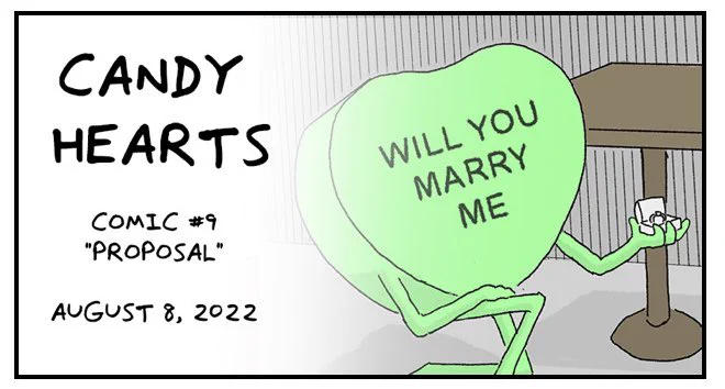posted one of my favorite candy hearts comics over on Tinyview.

there's like 50% of me that thinks this setting could still be romantic, depending on the context hahah

https://t.co/2zP1NWXsL1 