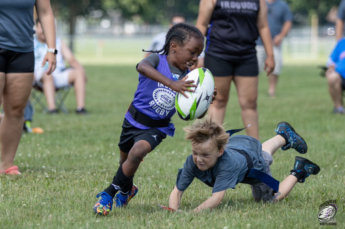 rootsrugby's tweet photo. Iroquois Rugby’s U6s are the wholesome content the world needs.

We aren’t sure if they love playing more than we love watching them but either way, these little ones put on a great show!  Their big smiles, fast running, flag ripping and scoring had the whole crowd cheering! https://t.co/iufo5oc32n