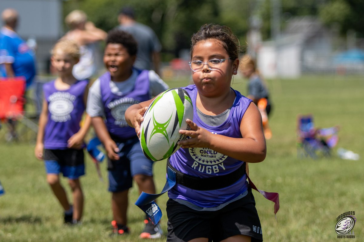 rootsrugby's tweet photo. Iroquois Rugby’s U6s are the wholesome content the world needs.

We aren’t sure if they love playing more than we love watching them but either way, these little ones put on a great show!  Their big smiles, fast running, flag ripping and scoring had the whole crowd cheering! https://t.co/iufo5oc32n