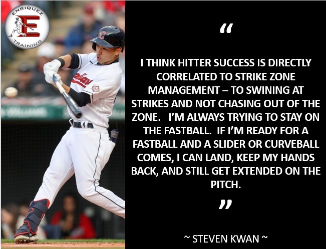Coach_Enriquez's tweet image. One of the toughest players I ever coached against. Steven Kwan is hitting almost .300 as a rookie and has this to say about his approach.