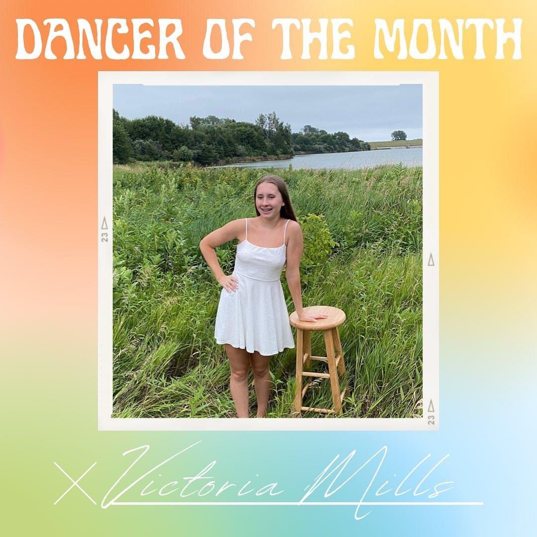 Shoutout to our dancer of the month, freshman Victoria Mills 💙🧡💚💛 We are so grateful to have you be a part of our team! Thank you for all your hard work and positivity in everything you do! Congrats Victoria! We can’t wait to keep watching you grow! 🤍🤩🎉