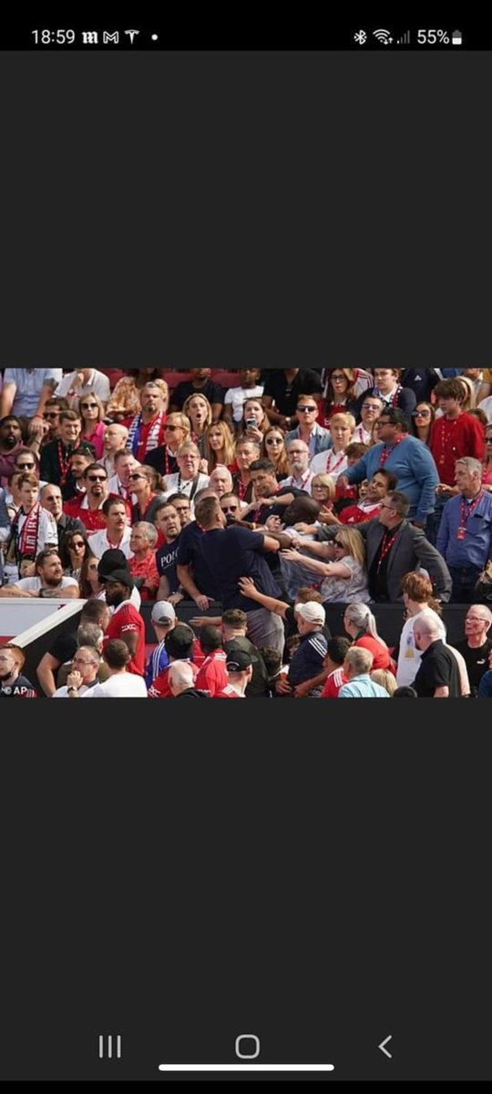 Man United have said anyone identified in the fight yesterday will be banned for life , so far 23,346 home fans have come forward…