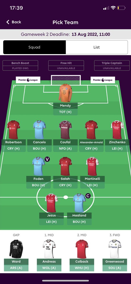 FPLBrowny's tweet photo. GW1 score with bench boost, followed by GW2 WC, how did everyone do #FPLCommunity https://t.co/4TALej3gbL