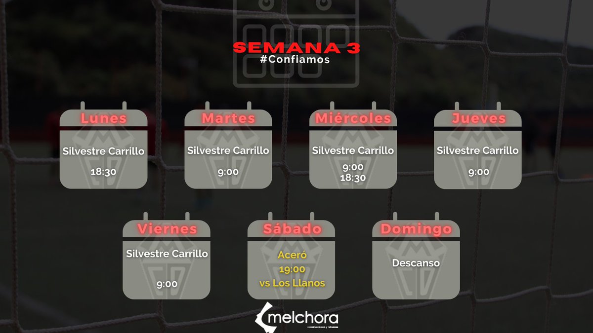 CDMensajero's tweet photo. 𝙋𝙧𝙚𝙩𝙚𝙢𝙥𝙤𝙧𝙖𝙙𝙖 🛠
ℹ Iniciamos la tercera semana de pretemporada. El próximo sábado, nuevo test ante la @UAridane (Aceró, 19:00 horas)
🏗️ Seguimos dándole forma a los cimientos, una vez más, de la mano de #Melchora (https://t.co/4eYQFXByaf)
#Confiamos #PretemporadCDM https://t.co/mWcjZLP030