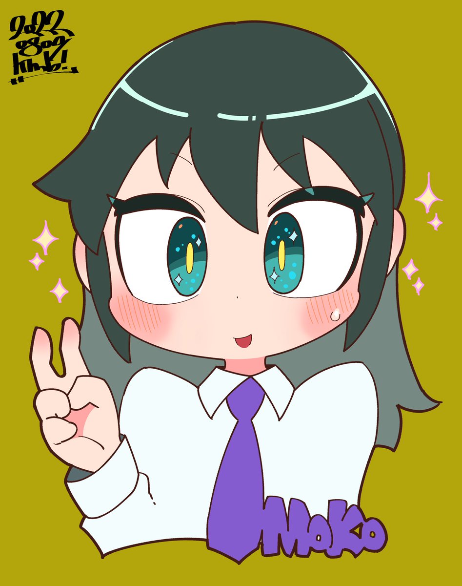 「#わたモテ #watamote
おめめキラキラもこ 」|けむりばたのイラスト