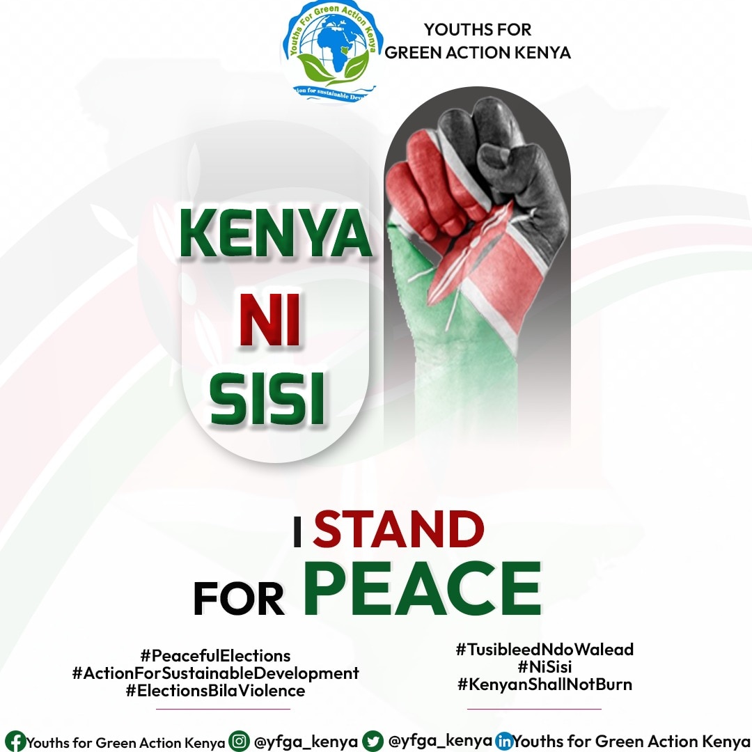 Vote Peace , Spread Peace 
#electionsbilanoma 
#tusibleedndiowalead 
#actionforsustainabledevelopment 
#peacefulelections