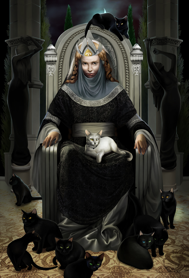 For #InternationalCatDay, a thread on #fantasycats! 1. JRR #Tolkien's cats: from a poem on feline pasts and presents, to Tevildo Prince of Cats (an early iteration of Sauron!) and Queen Beruthiel's rather nasty cats! Art: @AlanLee11225760 + steamy: deviantart.com/steamey/art/Te…🐈 #cats