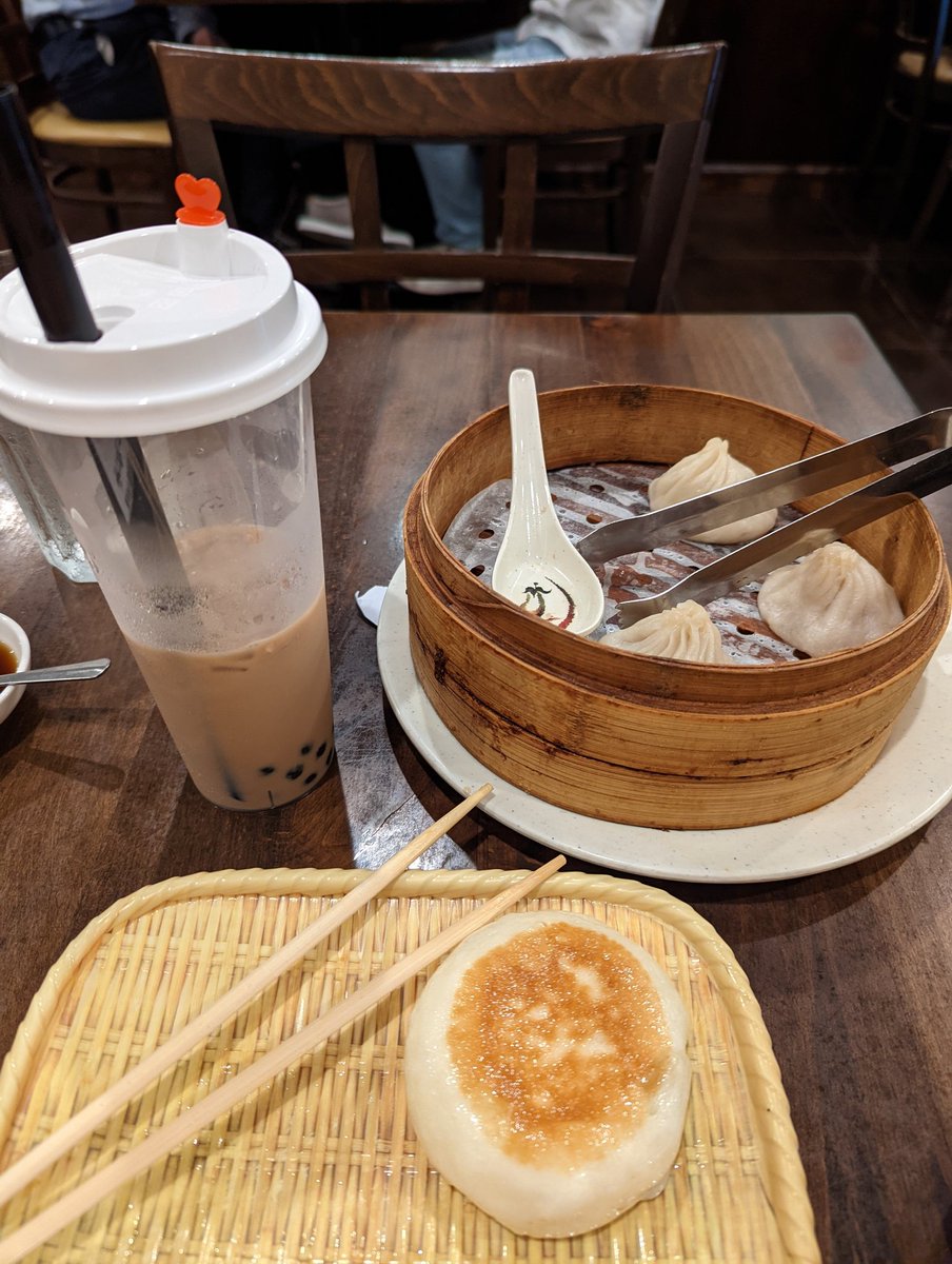 Forget the watermelon salad. The best NYC lunch on a 90 degree day is made of soup dumplings, duck buns and a cold bubble tea served with the AC going strong