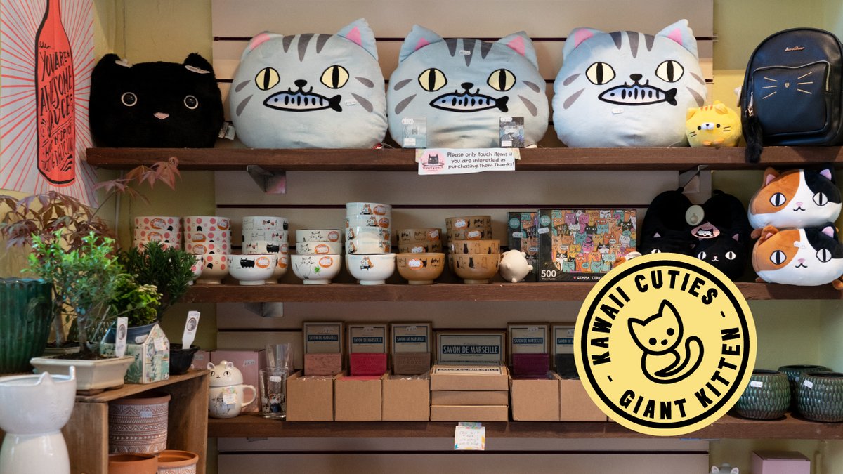 Can we get a Meow for #InternationalCatDay! A day for cat lovers, we feel seen 🐈‍⬛ Who better to visit today than our resident kawaii cuties @giantkittenshop?