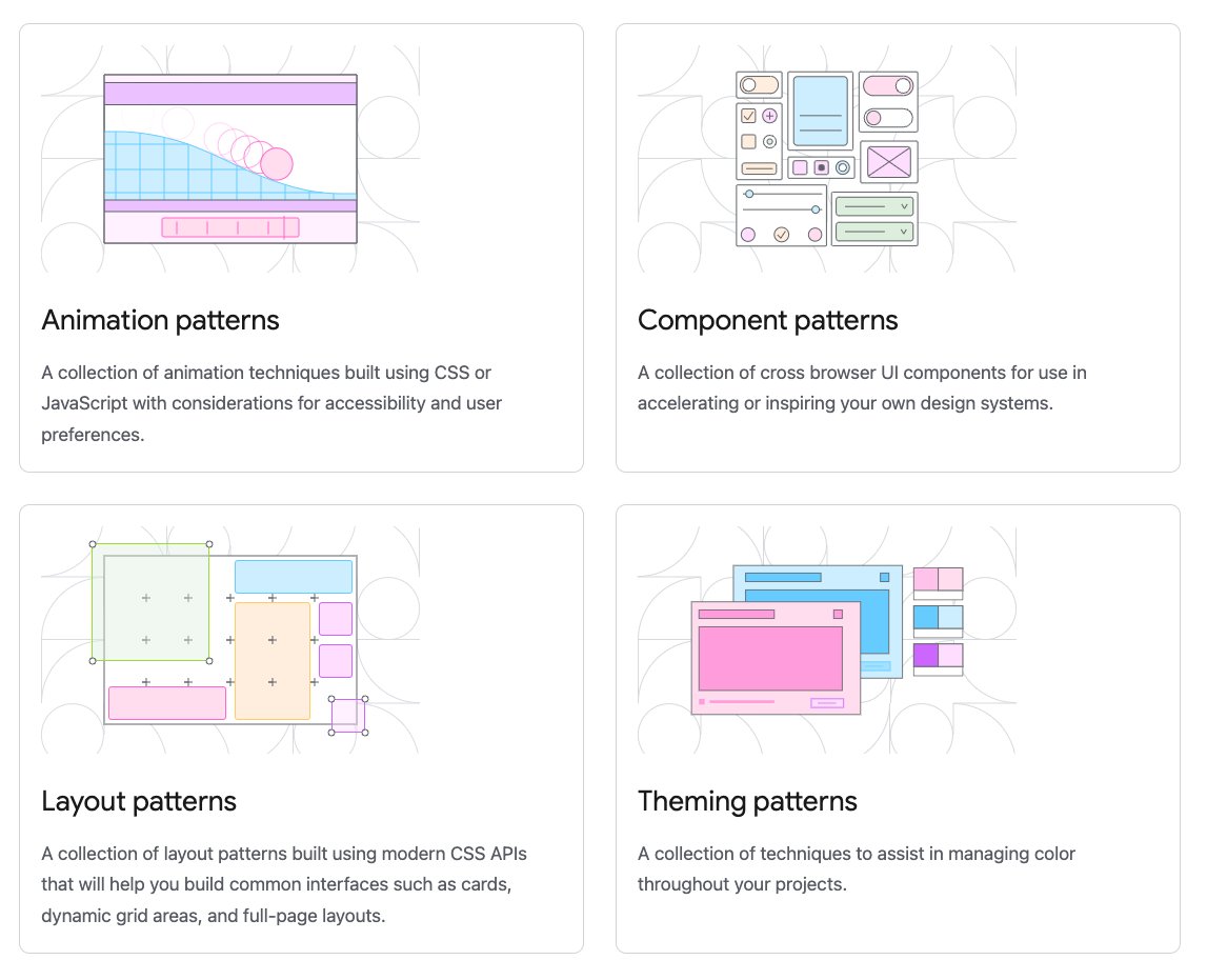 Una 🇺🇦 (@una) on Twitter photo Wowow did you see all of the new patterns that just landed from <a href="/argyleink/">Adam Argyle</a>'s GUI Challenges series?!
🥳 So many new patterns for you to pick up and use!
- Interactive headings
- Lots of components like breadcrumbs, split button, etc.
- Color schemes ++
web.dev/patterns/ Wowow did you see all of the new patterns that just landed from <a href="/argyleink/">Adam Argyle</a>'s GUI Challenges series?!
🥳 So many new patterns for you to pick up and use!
- Interactive headings
- Lots of components like breadcrumbs, split button, etc.
- Color schemes ++
web.dev/patterns/