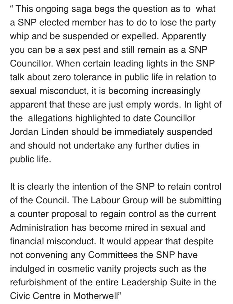 NorthLanLabour's tweet photo. Statement from North Lanarkshire Labour Group ahead of Council meeting this Thursday. https://t.co/ZxCkfHSBog