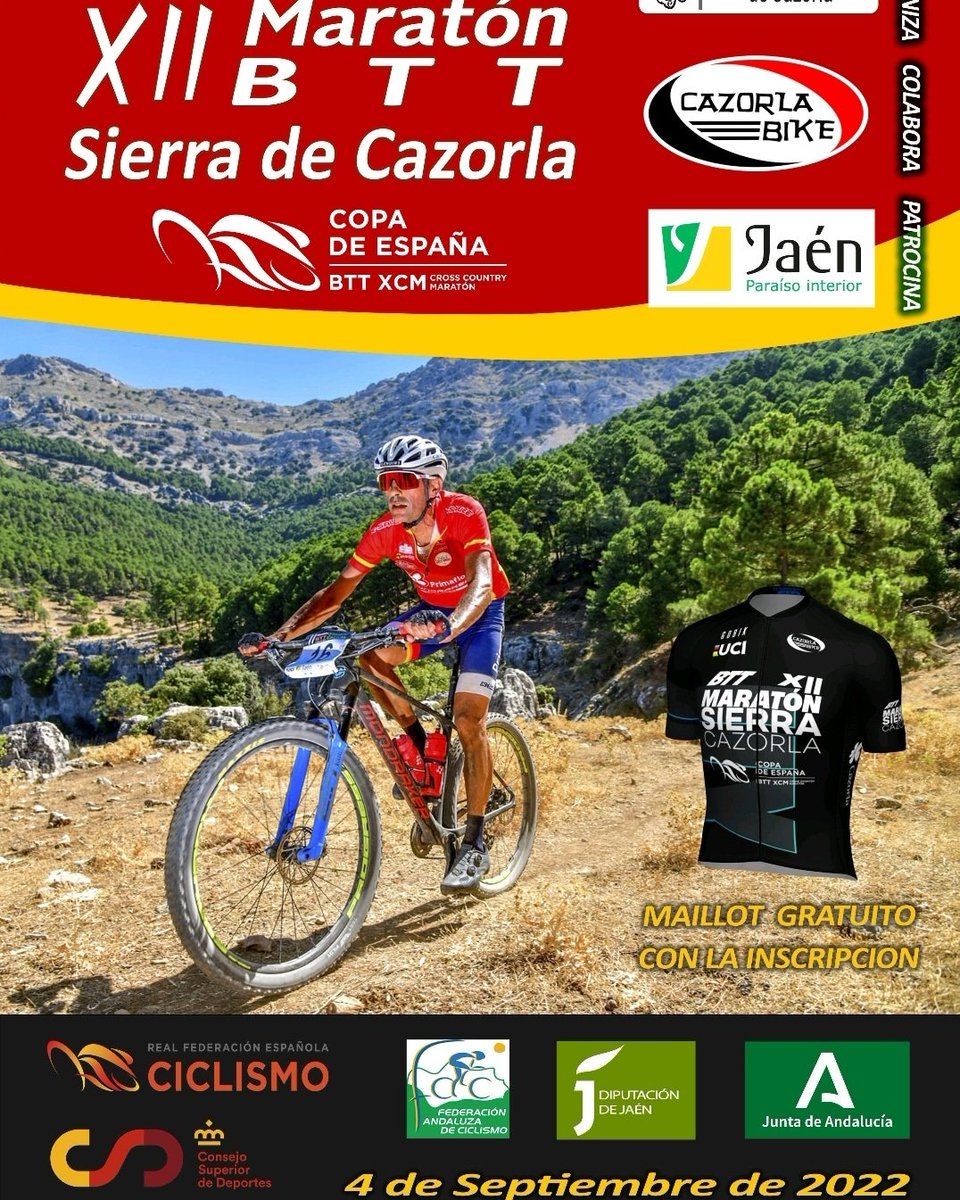 XII Maratón BTT Sierra de Cazorla, el 4 de septiembre, te la vas a perder??  ... os esperamos Bikers!!